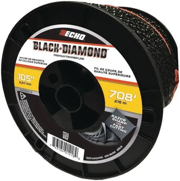 ECHO 330105073 .105&#034; 708ft 3lb Black Diamond Medium Trimmer Line Spool