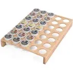 MinBoo BamBoo k cup holder Drawer or Countertop k cup Organizer Coffee Pod Holder Hold 24 Coffee Pod Storage Kcup coffee pods holder for coffee station Office and Kitchen k cup storage