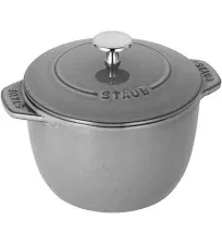 Staub Cast Iron Petite Cocotte French Oven, 1.5 qt, White