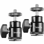 SmallRig 1/4 Camera Hot shoe Mount with Additional 1/4" Screw (2pcs Pack) 2059