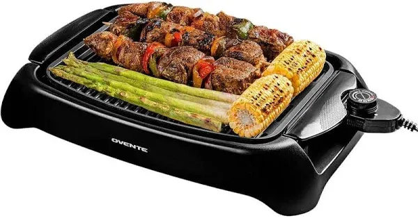 Ovente 13x10" Electric Cooking Grill ,Black