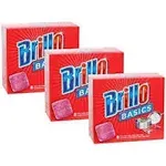 Brillo Basics Steel-wool Soap Pads, 8-ct. Boxes - Pack of 3 