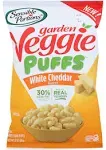 Sensible Portions Garden Veggie Puffs Corn Puffs, White Cheddar - 3 oz