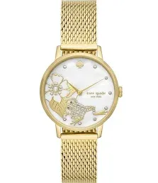 Kate Spade New York Women's Metro Gold-Tone Stainless Steel Mesh Watch