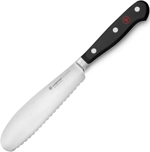 Wusthof Classic Sandwich Knife - Serrated Utility, 5.5" Blade