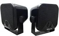 4 Inches Heavy Duty Waterproof Boat Marine Box Outdoor Speakers Surface black