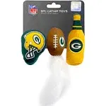 Green Bay Packers 3 pc Cat Nip Toy Set Pets First