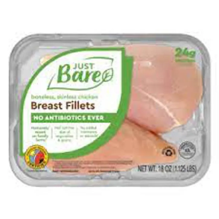 Just Bare Natural Fresh Chicken Tenders | No Antibiotics Ever | Boneless | Skinless | 0.88 LB