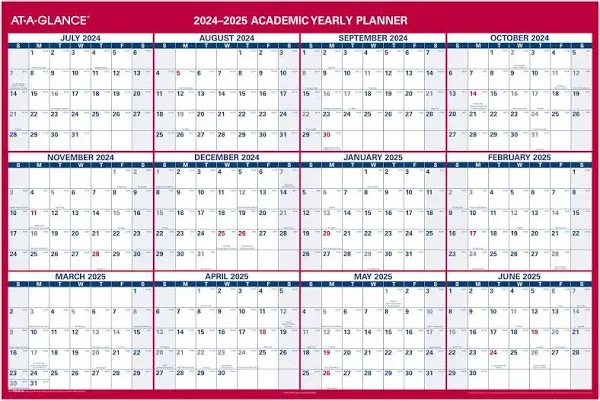 2025 At-A-Glance PM550B-28 QuickNotes Small Dry Erase Calendar 12 x 16&#034;