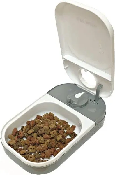 Cat Mate C100 1 Bowl Automatic Timed Cat Feeder White