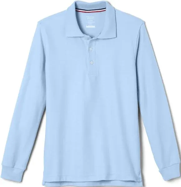 French Toast Boys School Uniform Long Sleeve Pique Polo Shirt