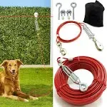 Heavy Duty Aerial Dog Tie Out Trolley System Dog Run Cable 100ft /75ft /50ft ...