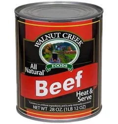 AmishTastes Walnut Creek Canned Beef Chunks, Easy Heat & Serve, Long Term Storage, 28 Oz. Case of 12