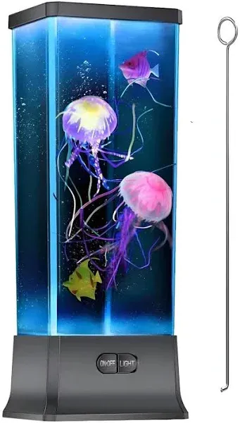 COLORLIFE Electric Jellyfish Tank Table Lamp with Color Changing Light Gift for Kids Men Women Home Deco for Room Mood Light for Relax