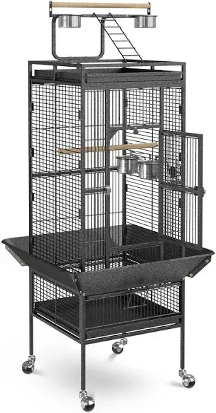 SUPER DEAL PRO 61-inch 2in1 Large Bird Cage with Rolling Stand Playtop Parrot...