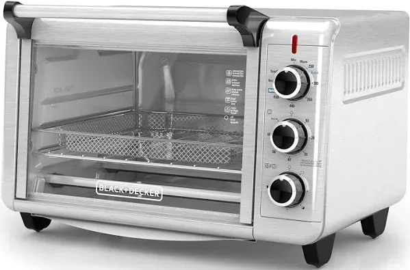 BLACK+DECKER TO3215SS Air Fry Toaster Oven - Silver