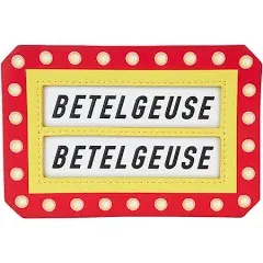 Beetlejuice Here Lies Betelgeuse Marquee Glow Large Loungefly Card Holder