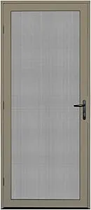 Titan 36x80 Meshtec Ultimate Security Screen Door | Aluminum Full View Meshtec Advanced Screen System | Surface Mount | 3pt Lock System & high tensile-Strength Stainless Steel mesh Screen Desert Sand