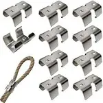 NNNJunhua Stainless Steel Heavy Duty Rope Clamps Double Rope Clamps 2 Lines o...