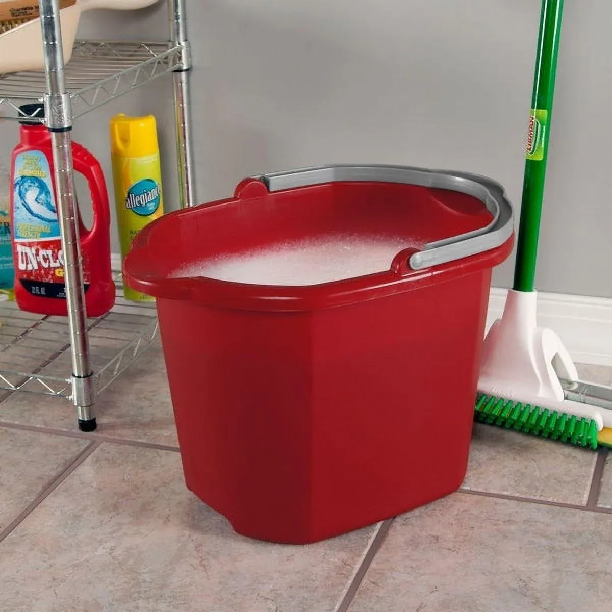 Sterilite 11215806 16 Quart Red Dual Spout Pail