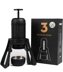 STARESSO Mirage Plus 3 Portable Coffee Maker Travel Machine Black Upgraded