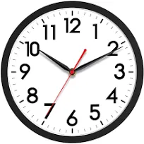 10 inch Silent Non-Ticking Modern Wall Clock