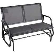 Outsunny 48" Freestanding Patio Glider Bench - Dark Gray