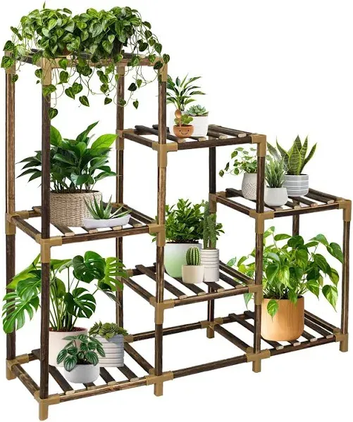 Twocorn 3-Tier Outdoor Wood Plant Stand