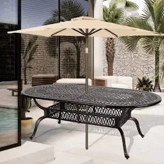 Vivijason Large Patio Dining Table