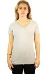 Gildan Ladies' Heavy Cotton V-Neck T-Shirt Sport Grey-S