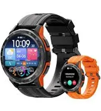 VIRAN Military Smart Watch for Men Women (Answer/Make Calls), 35 Days Long Battery, IP68 Waterproof 1.43’’ AMOLED Fitness Tracker, 100+ Sport Modes Fitness Watch with SpO2/Sleep/Heart Rate Monitor