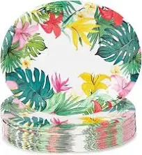 Sparkle and Bash 48-Pack Hawaiian Luau Party Paper Plates