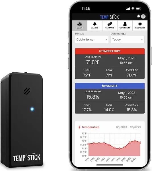 Ideal Sciences Temp Stick Wireless Temperature & Humidity Sensor