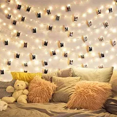 Dopheuor LED Photo Clip String Lights Starry Fairy Lights