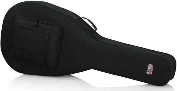 Gator Cases Lightweight Polyfoam Guitar Case For Jumbo-style Acoustic Guitars (GL-JUMBO),Black