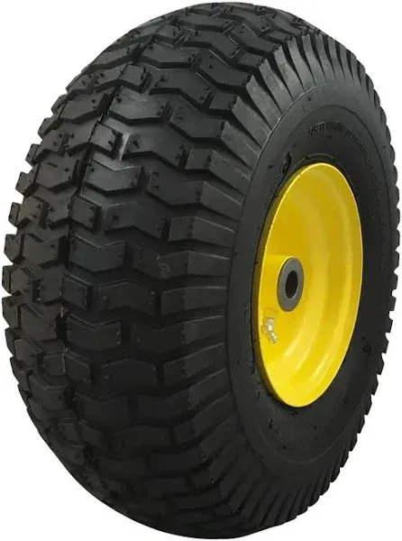 Aremae 15x6.00-6 Lawn Mower Tires with Wheel,Front Tire Assembly Replacement for John Deere,Craftsman,Cub Cadet and More Lawn &Garden Riding Mower,4