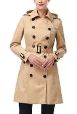 Women's Kimi + Kai Adley Water Resistant Hooded Trench Coat