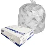 Genuine Joe High Density Clear Trash Bags, 45 Gallon - 250 pack