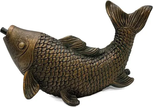 Danner Manufacturing, Inc. Pondmaster Spouting Fish Statue, 03770 Brown