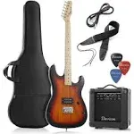 Davison 39-Inch Full-Size Electric Guitar with 10-Watt Amplifier, Sunburst