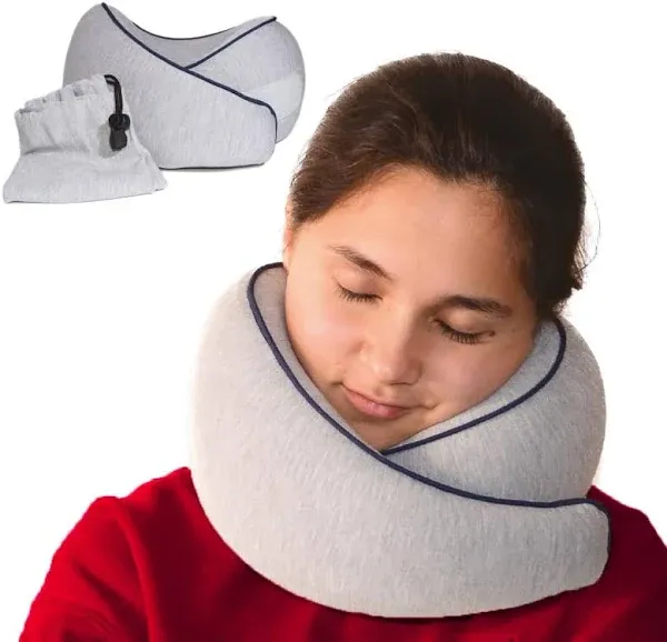 Memory Foam Travel Pillow | Provides Real Support to Head, Neck, and Chin | Best