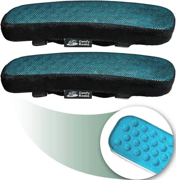 Memory Foam Armrest Pads -Office Chair Armrest Pads with Cooling Gel -Wheelchair