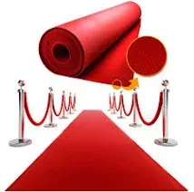 2.2 x 16.4 Foot Black Carpet Runner for Party - Triple Thickness 500 GSM - Extra-Thick Non-Slip Felt Rug Party Decorations - Wedding Ceremony Aisle Runner, Hollywood Oscars Grammy Event Runway