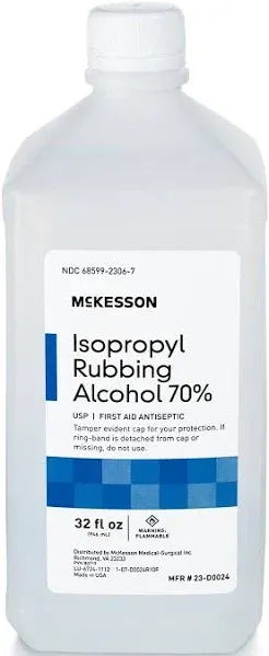 Mckesson Alcohol Isopropyl Rubbing 70% 16 Ounces - Case of 12 - Model 23-D0022