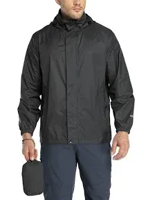 33,000ft Packable Rain Jacket Men's Lightweight Waterproof Rain Shell Jacket Raincoat with Hood for Golf Cycling Windbreaker