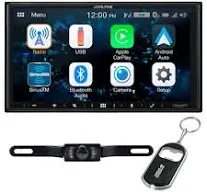 Alpine iLX-W650 Digital Media Receiver w/Carplay & Android Auto + License Plate Camera