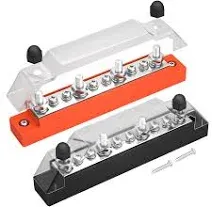 Power Distribution Block 4 X M6 Terminal Studs 6 X M4 Terminal Screws Battery Bu