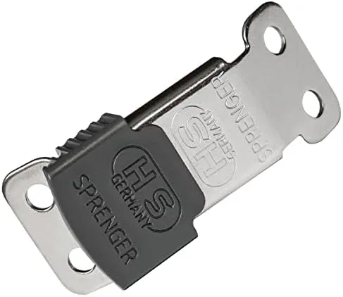 Herm Sprenger ClicLock Fastener Stainless Steel Buckle for Prong Dog Training Collar & Quick Release with Easy Buckle for Small Medium Large Dogs (2.25mm)