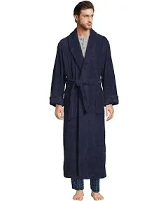 Men's Lands' End Full-Length Turkish Terry Robe