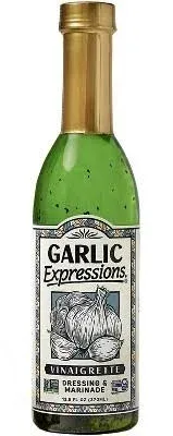 Garlic Expressions Vinaigrette Salad Dressing, Marinade | Non GMO, Vegan, Gluten Free Garlic Oil Vinaigrette Dressing | 12 Ct